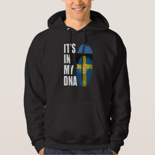 Schwedisch-estnische DNA-Flagge Heritage Premium Hoodie