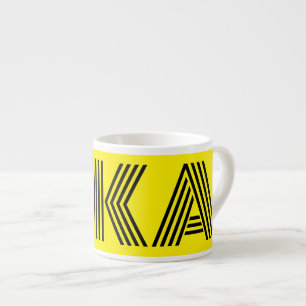 Schwedisch Fika Gelb und Schwarz Espressotasse