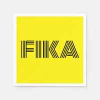 Schwedisch Fika Gelb und Schwarz