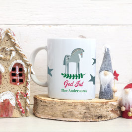 Schwedisch Frohe Weihnachten Dala Horse 2 Kaffeetasse