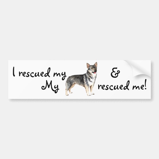 Schwedisch Vallhund retten Autoaufkleber (Vorne)