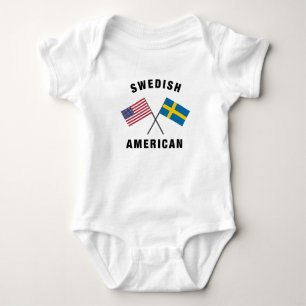 Schwedische amerikanische Flagge Baby Strampler