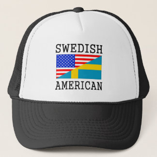 Schwedische amerikanische Flagge Truckerkappe