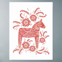 Schwedische Dala Horse Art