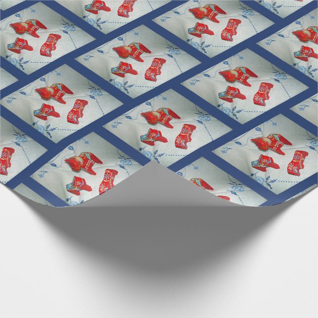 Schwedische Dala Pferde Geschenkpapier (Ecke)