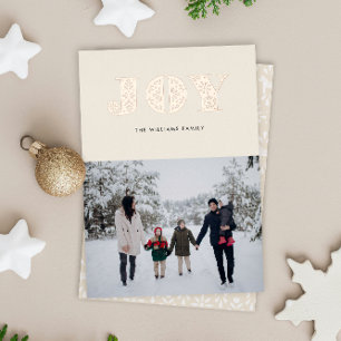 Schwedische Dala Style Rose Gold Folien Feiertagskarte