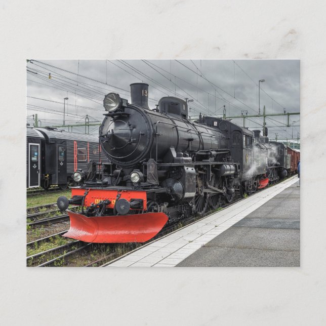 Schwedische Dampflokomotive 1316 Postkarte (Vorderseite)