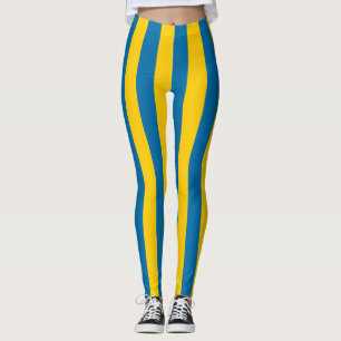 Schwedische Farben für die Flagge - Vertikal gestr Leggings