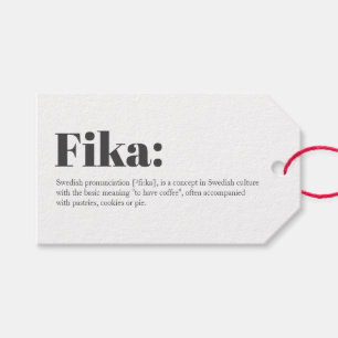 Schwedische FIKA-Definition Geschenkanhänger