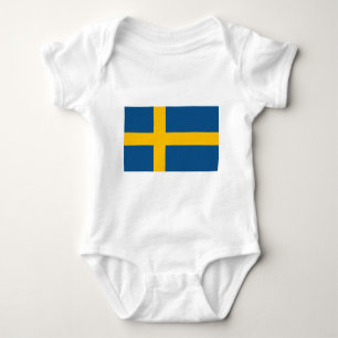 Schwedische Flagge Baby Strampler