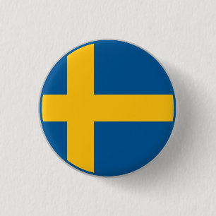 Schwedische Flagge Button