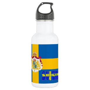 Schwedische Flagge Edelstahlflasche