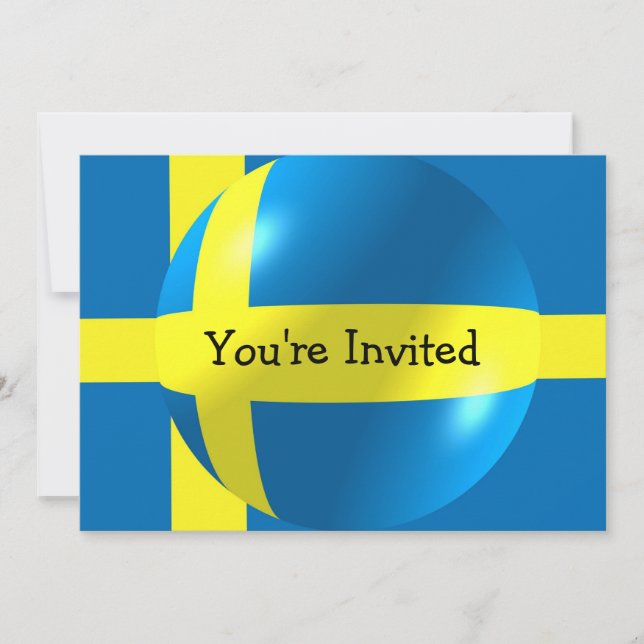 Schwedische Flagge Einladung (Vorderseite)
