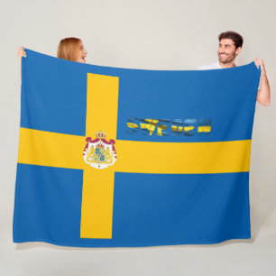 Schwedische Flagge Fleecedecke