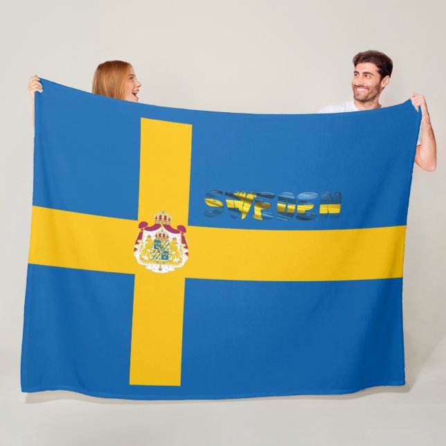 Schwedische Flagge Fleecedecke (Beispiel)