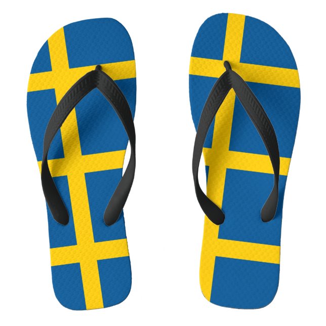 Schwedische Flagge Flip Flops (Fußbett)
