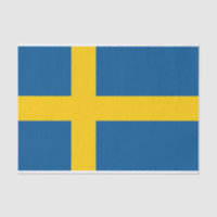 Schwedische Flagge für Packpapier