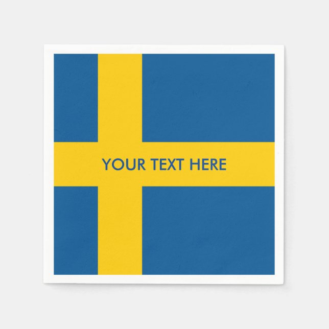 Schwedische Flagge für Party-Servietten Serviette (Vorderseite)