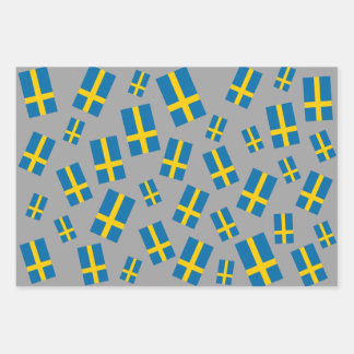 Schwedische Flagge Geschenkpapier Set