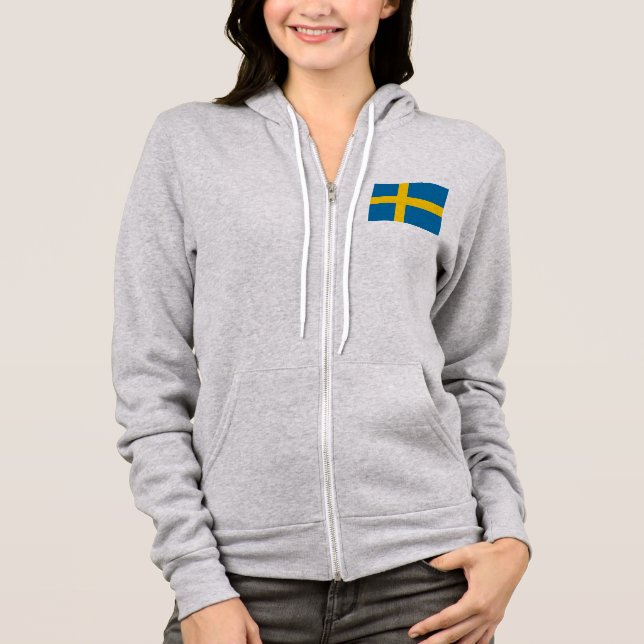 Schwedische Flagge Hoodie (Vorderseite)
