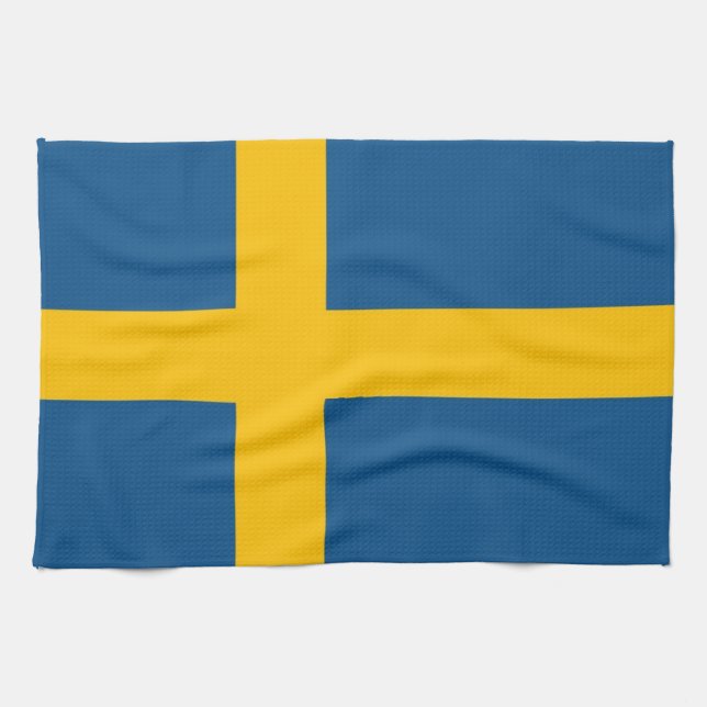 Schwedische Flagge Küchentuch (Horizontal)