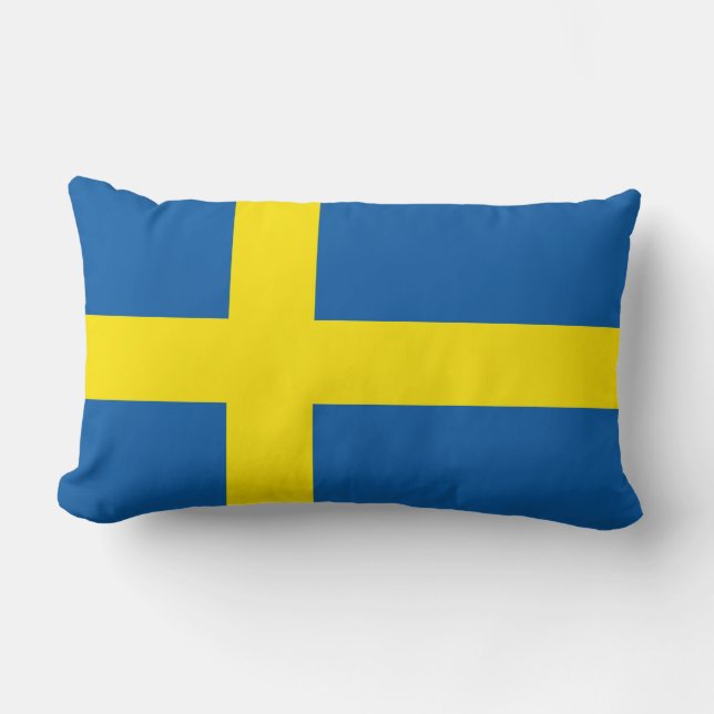 Schwedische Flagge Lendenkissen (Vorderseite)