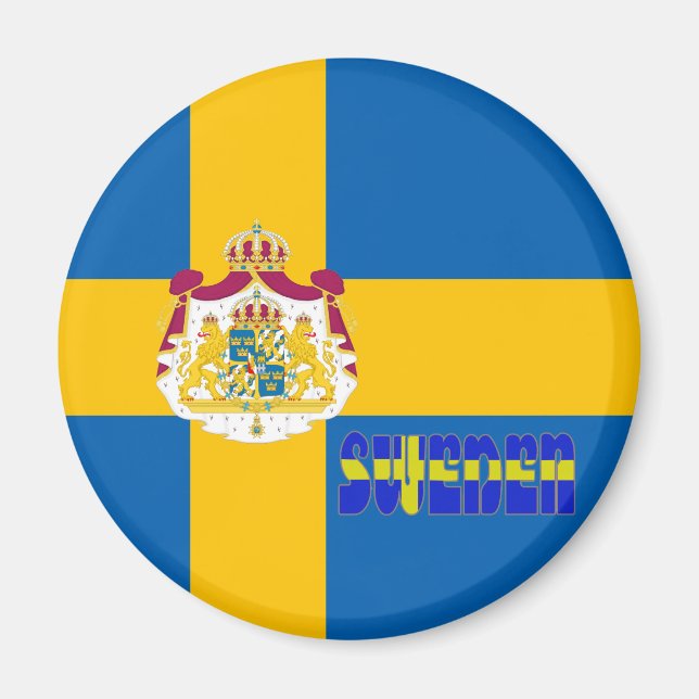 Schwedische Flagge Magnet (Vorne)