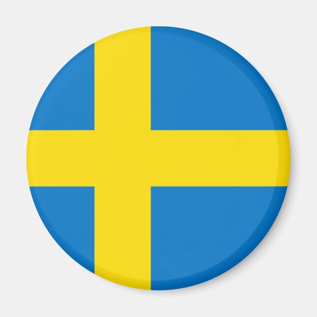 Schwedische Flagge Magnet (Vorne)