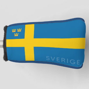 Schwedische Flagge mit drei Kronen Golf Headcover