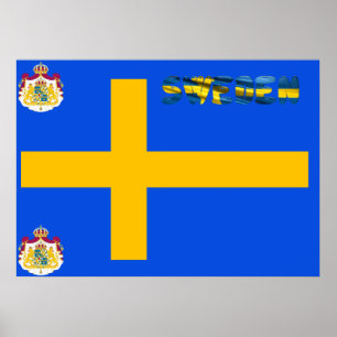 Schwedische Flagge Poster