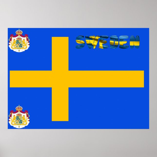 Schwedische Flagge Poster (Vorne)