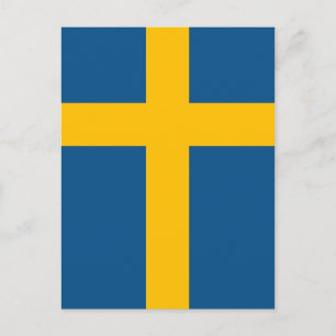 Schwedische Flagge Postkarte