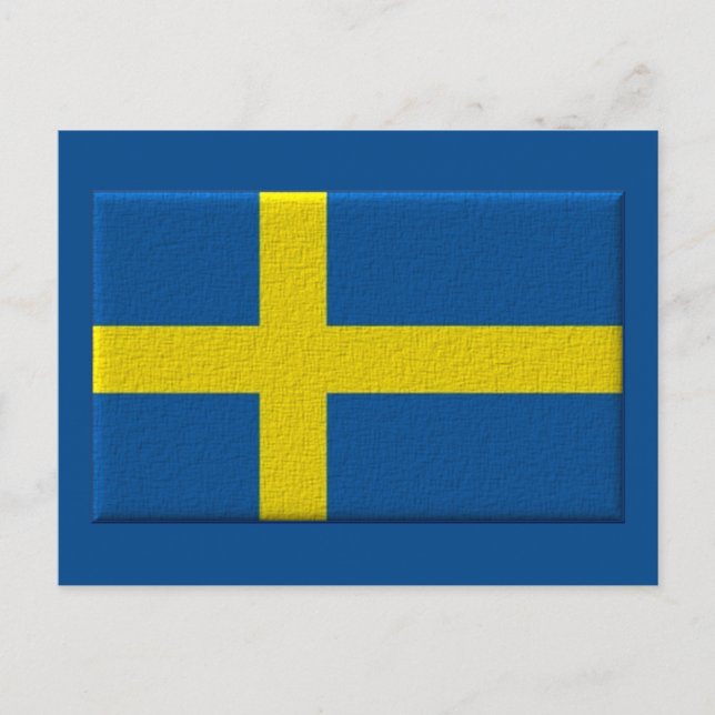 Schwedische Flagge Postkarte (Vorderseite)