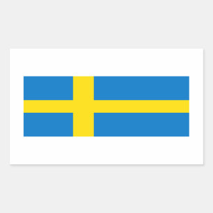 Schwedische Flagge Rechteckiger Aufkleber