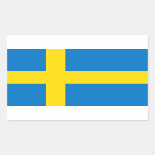 Schwedische Flagge Rechteckiger Aufkleber
