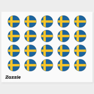 Schwedische Flagge Runder Aufkleber
