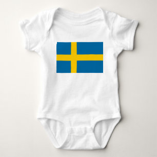 Schwedische Flagge (Schweden) Baby Strampler