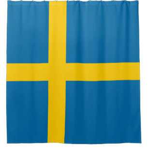 Schwedische Flagge (Schweden) Duschvorhang