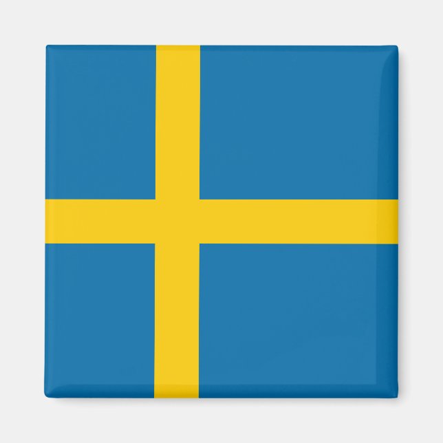 Schwedische Flagge (Schweden) Magnet (Vorne)