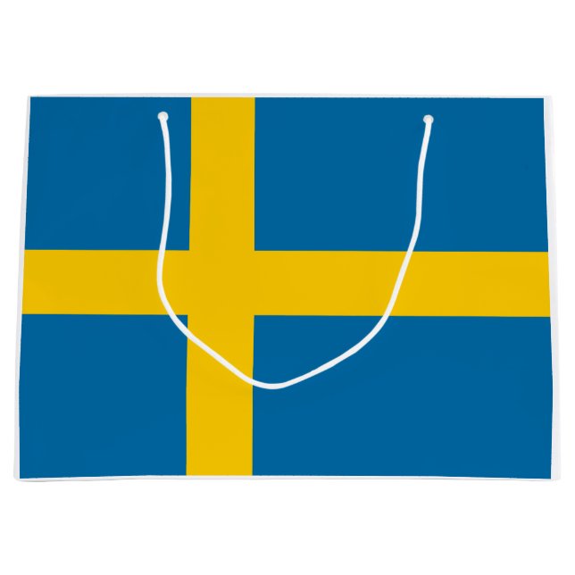 Schwedische Flagge (Schweden) Mittlere Geschenktüt Große Geschenktüte (Vorderseite)