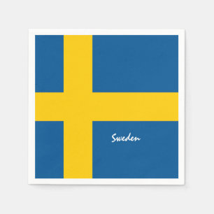 Schwedische Flagge & Schweden - Reise-, Ferien- un Serviette