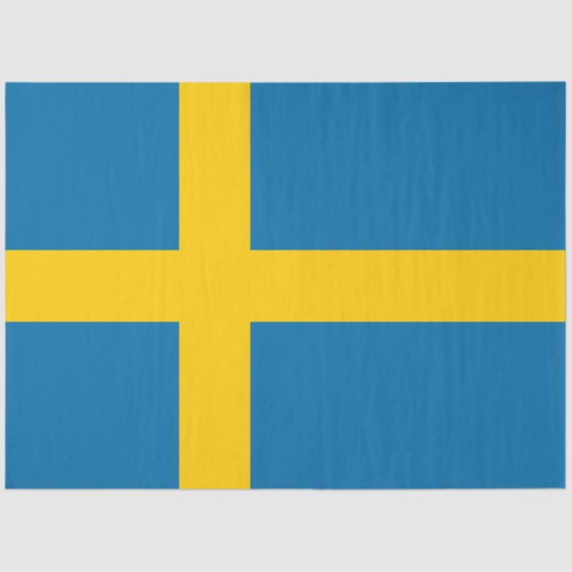 Schwedische Flagge (Schweden) Seidenpapier (Vorderseite)