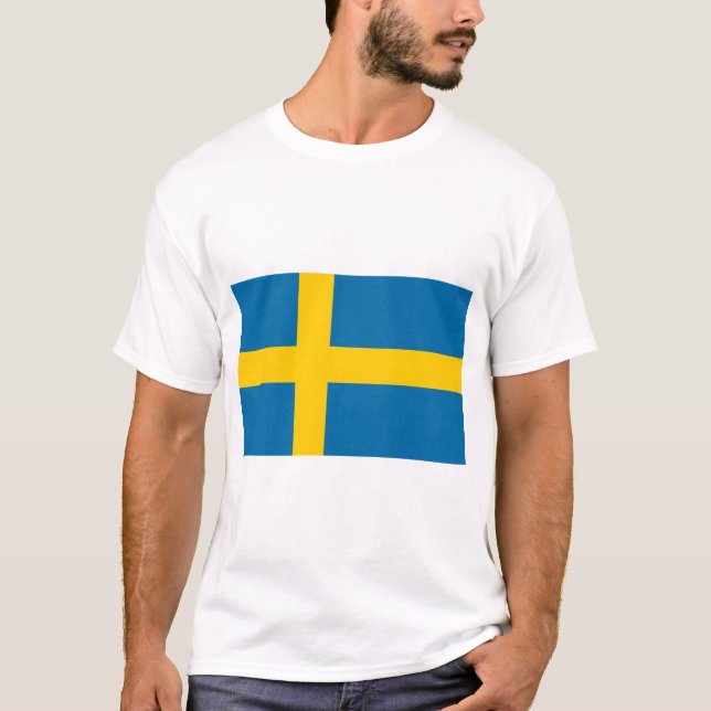 Schwedische Flagge (Schweden) T - Shirt (Vorderseite)