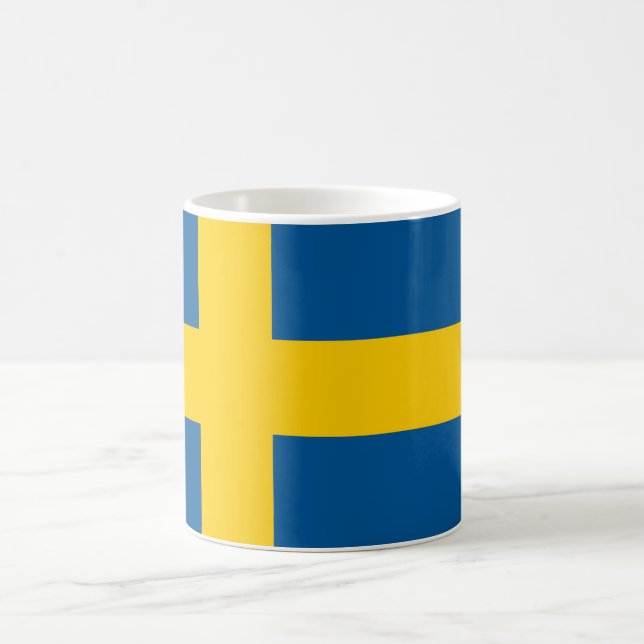 (Schwedische) Flagge Schwedens Kaffeetasse (Mittel)