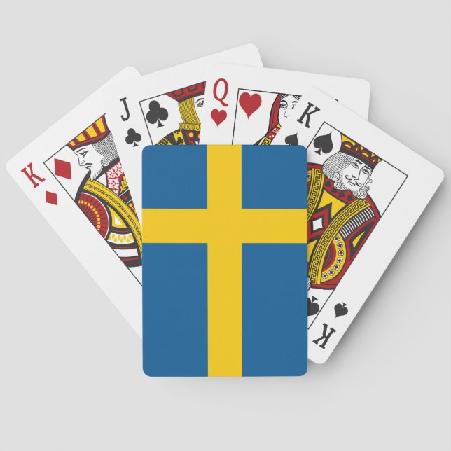 (Schwedische) Flagge Schwedens Spielkarten (Rückseite)