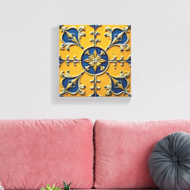 Schwedische Fliese Leinwanddruck (Insitu (Wohnzimmer))