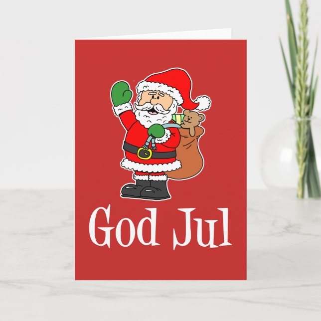 Schwedische frohe Weihnachten Sankt Gott-Juls (Vorderseite)