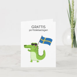Schwedische Geburtstagskarte - Grattis på födelsed Karte