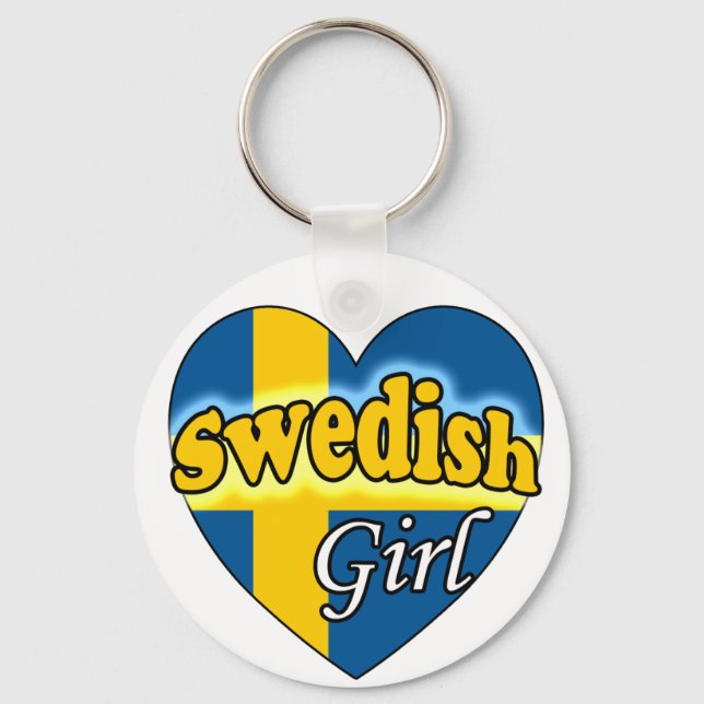 Schwedische Girl Schlüsselanhänger (Vorderseite)