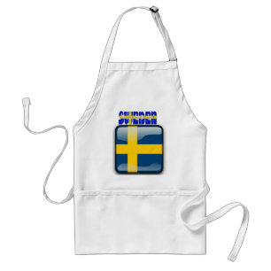Schwedische glatte Flagge Schürze